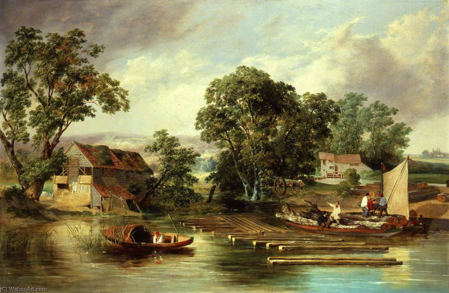Scene At Taverham, Norfolk (taverham Paper Mill) — Alfred Priest
