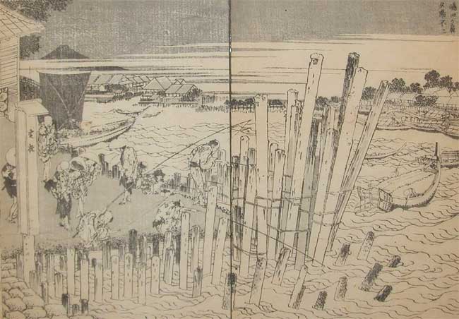 Fuji In The Evening Sun At Shimadagahana — Katsushika Hokusai