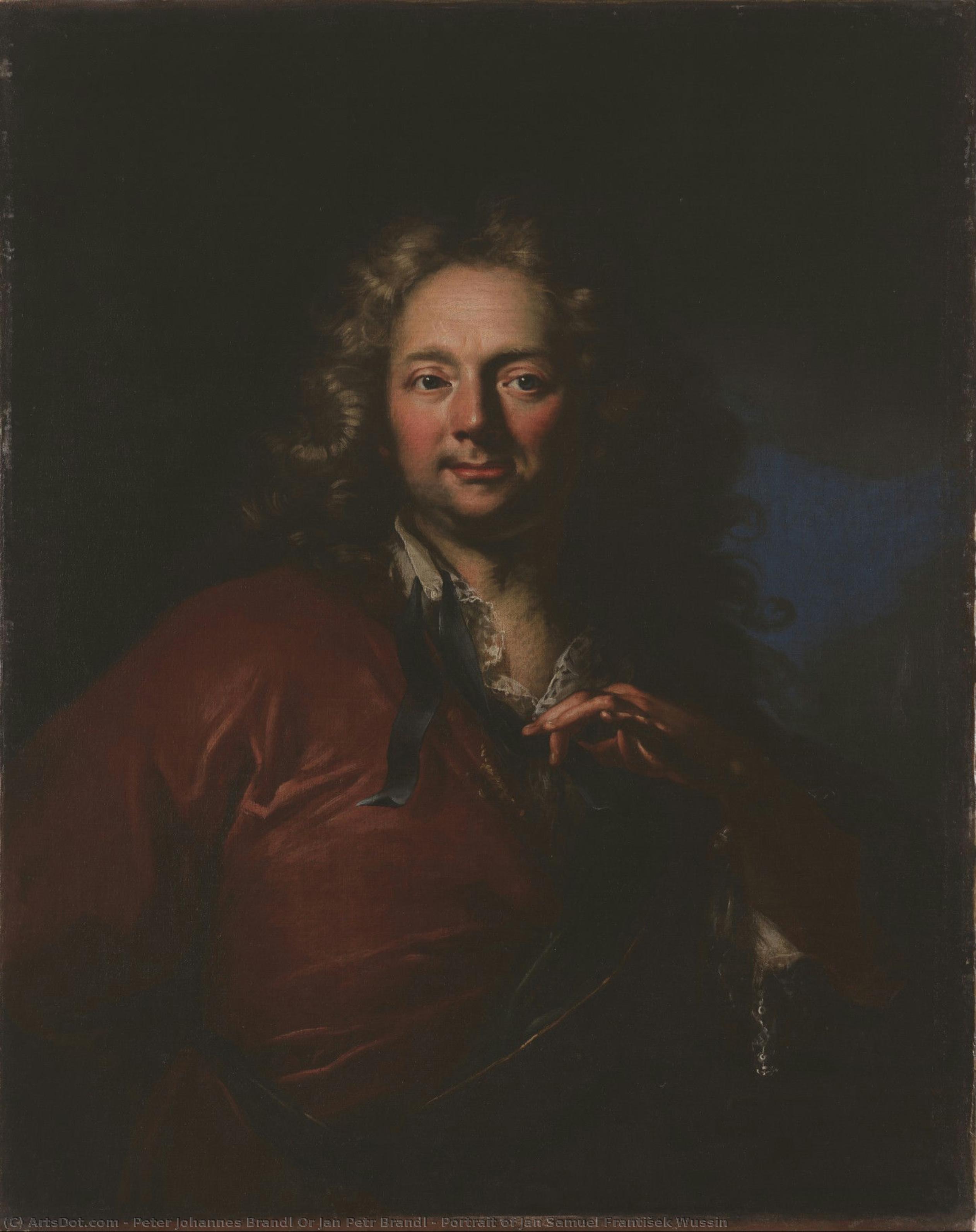 Portrait Of Jan Samuel František Wussin — Peter Johannes Brandl Or Jan Petr Brandl