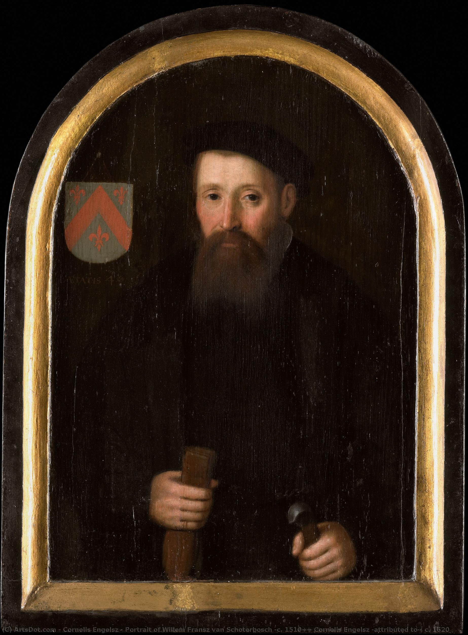 Portrait Of Willem Fransz Van Schoterbosch (c. 1510-?), Cornelis Engelsz (attributed To), C. 1620 — Cornelis Engelsz
