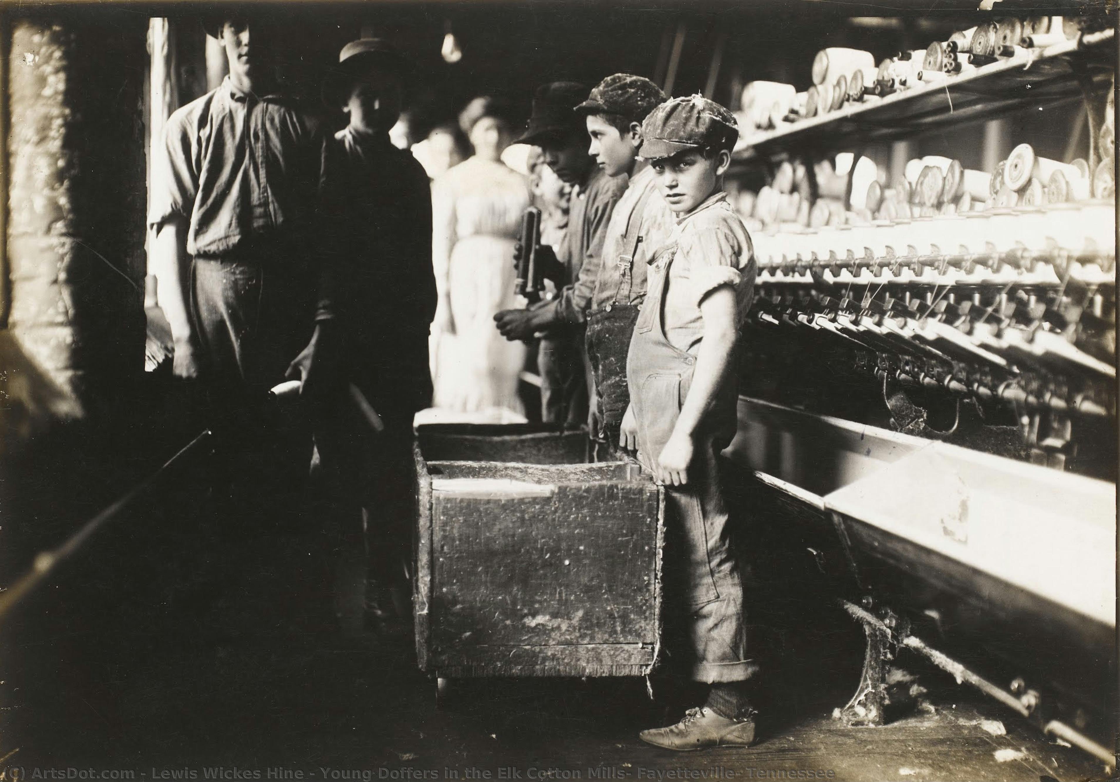 Young Doffers In The Elk Cotton Mills, Fayetteville, Tennessee — Lewis Wickes Hine