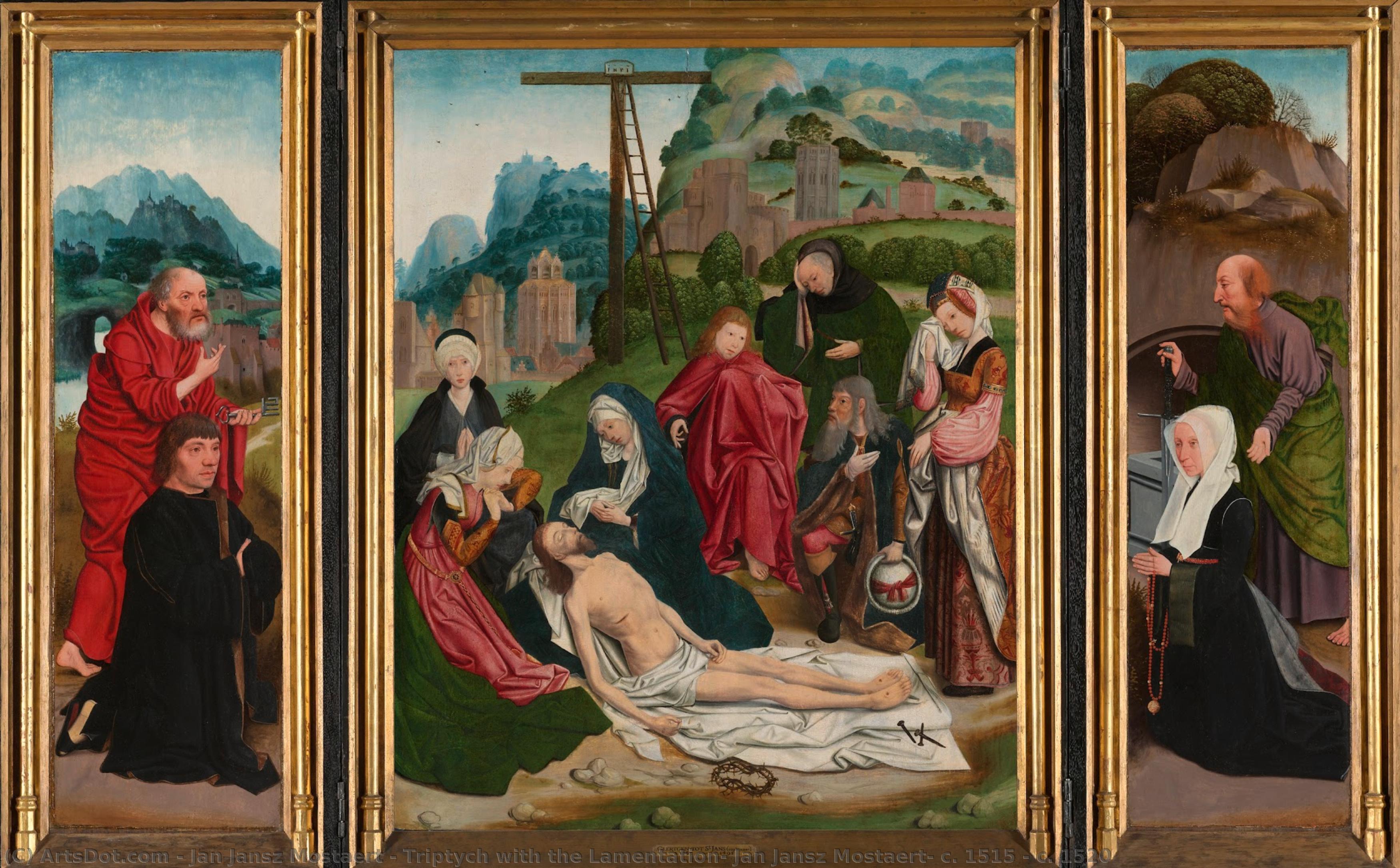Triptych With The Lamentation, Jan Jansz Mostaert, C. 1515 - C. 1520 — Jan Jansz Mostaert