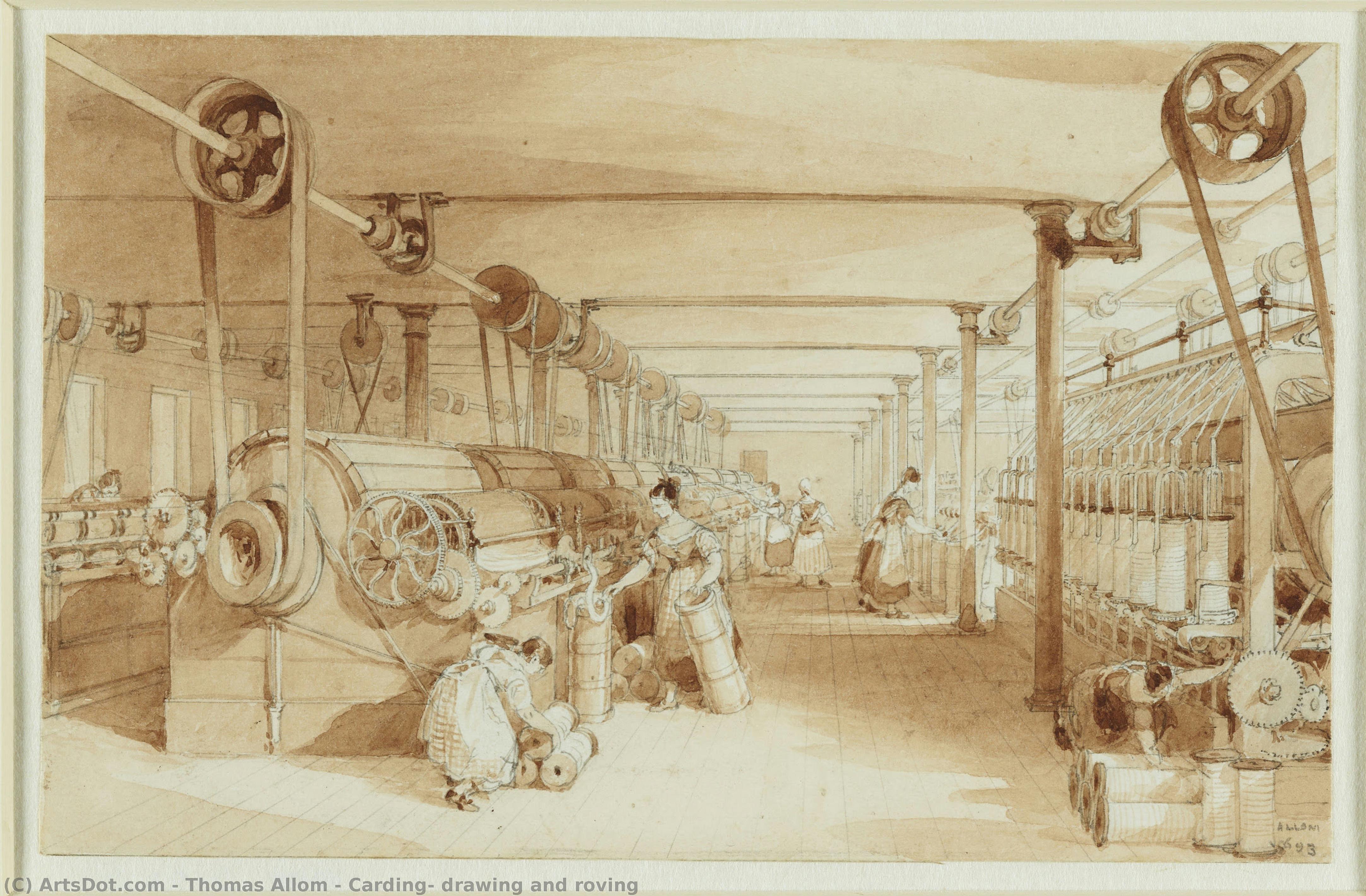 Carding, Drawing And Roving — Thomas Allom