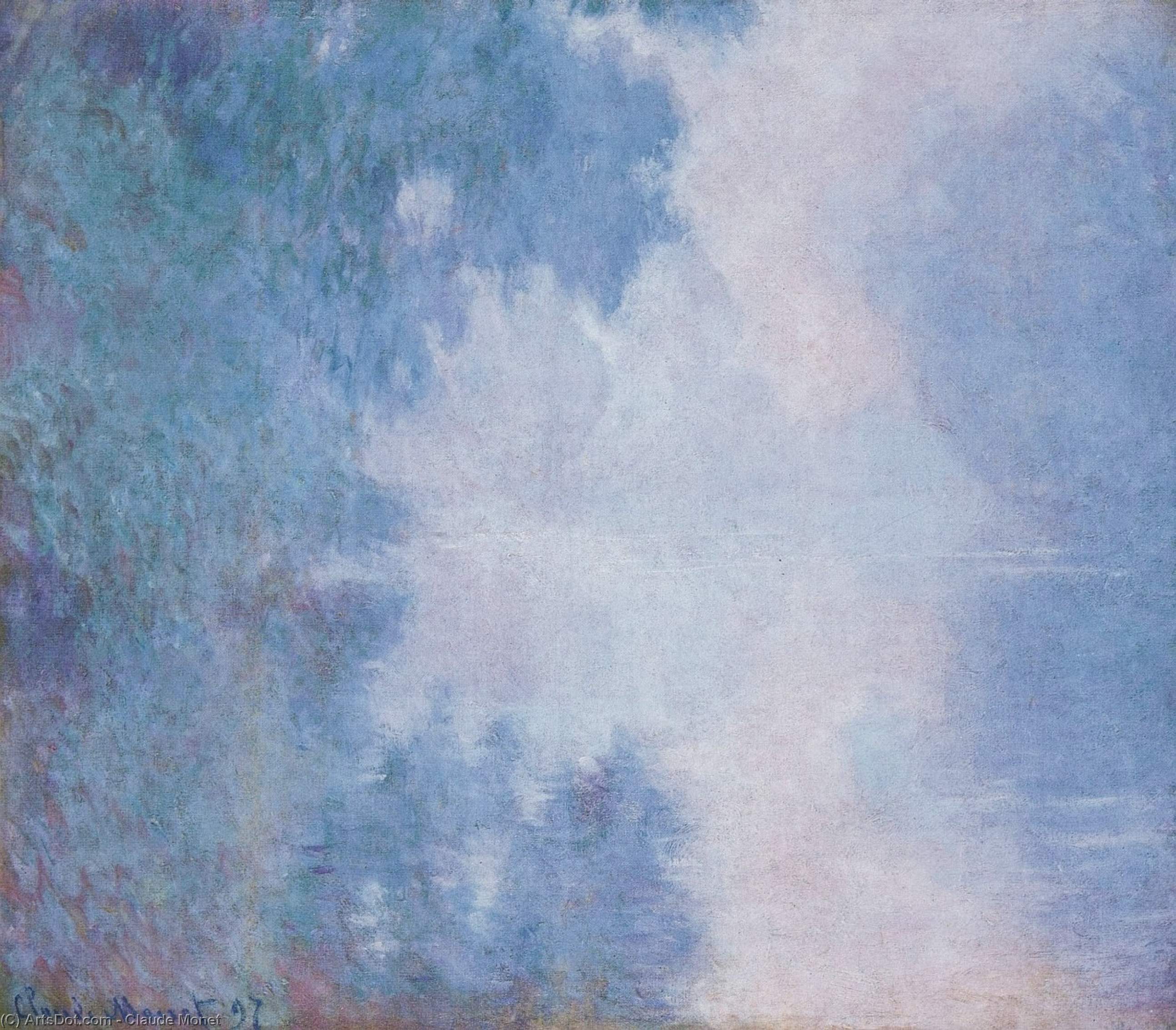 Morning On The Seine, Mist — Claude Monet