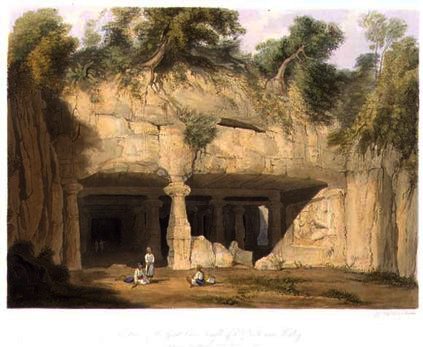 Exterior Of The Great Cave Temple Of Elephanta — William Westall