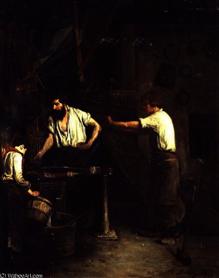 The Blacksmiths, Memory Of Treport — François Bonvin