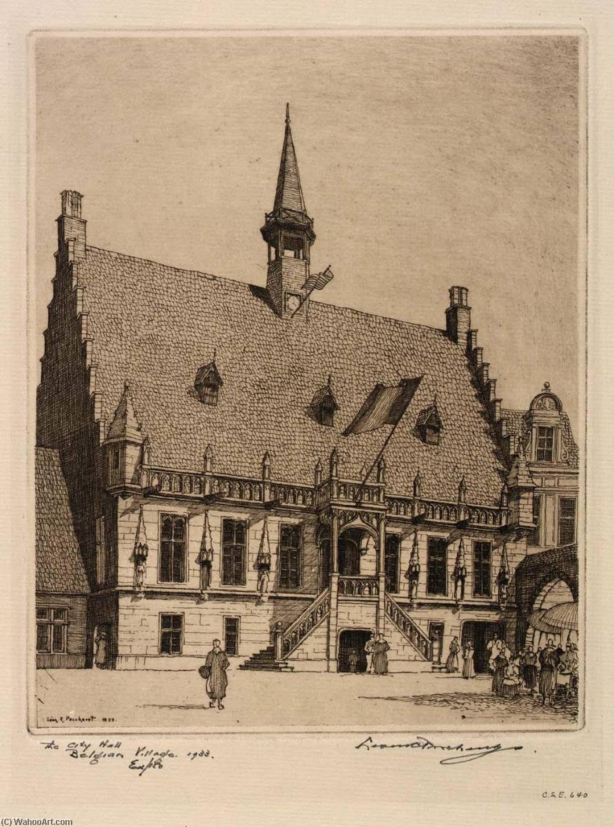 The City Hall, Belgian Village, Chicago Fair, 1933 — Leon R Pescheret