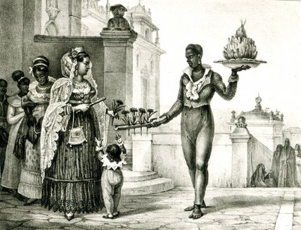 Flower Seller Outside A Church Door — Jean-baptiste Debret
