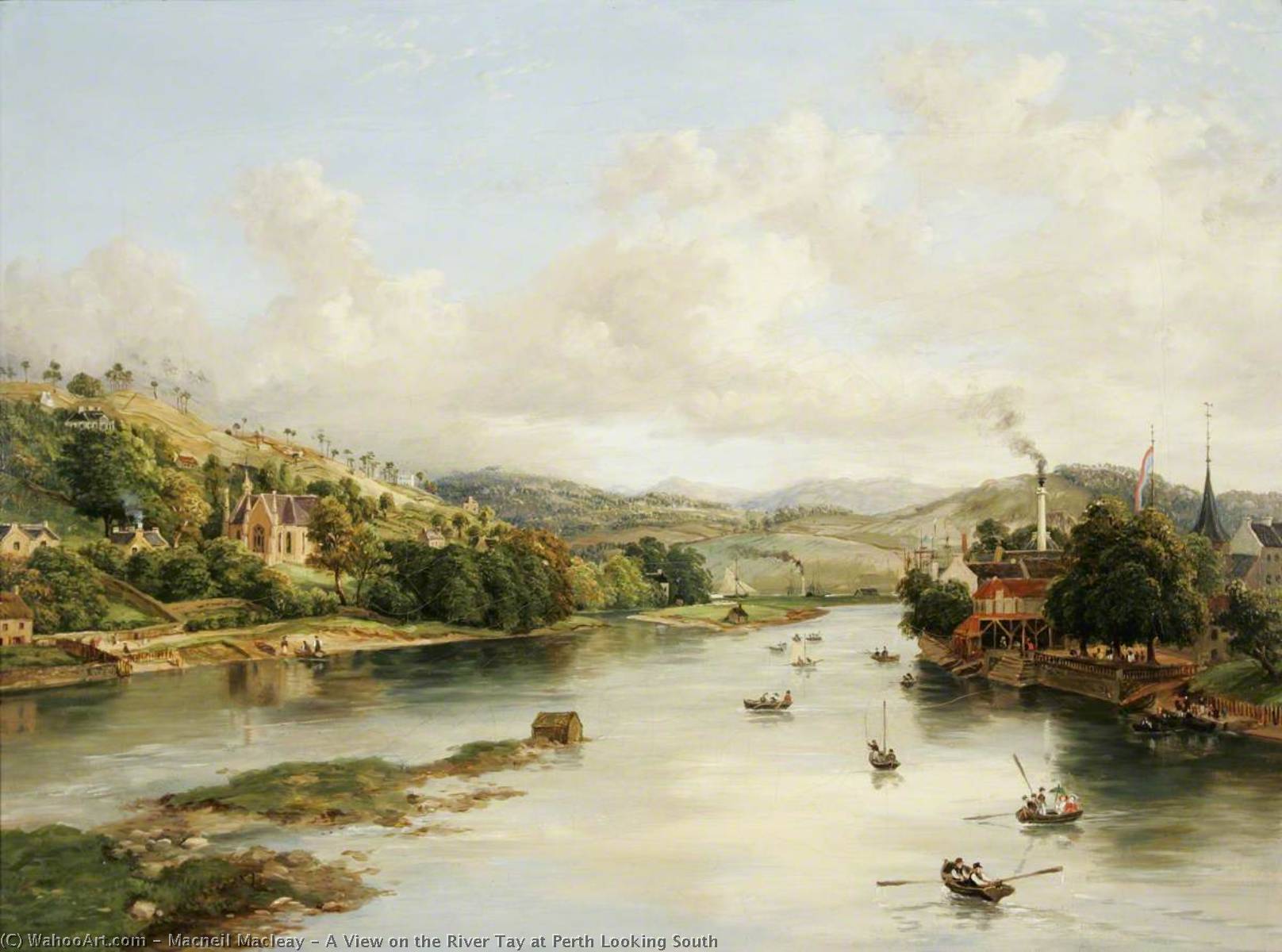 A View On The River Tay At Perth Looking South — Macneil Macleay