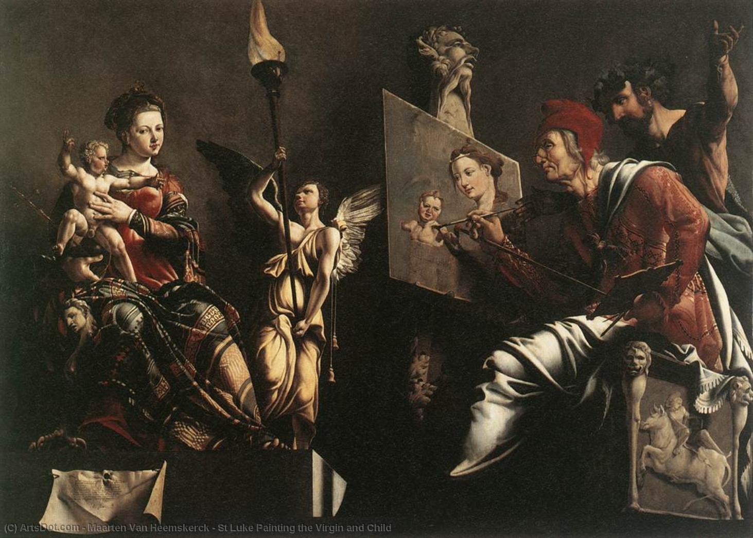 St Luke Painting The Virgin And Child — Maerten Van Heemskerck