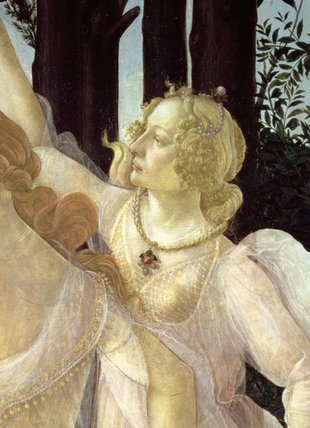 Detail Of One Of The Three Graces, From The Primavera — Sandro Botticelli