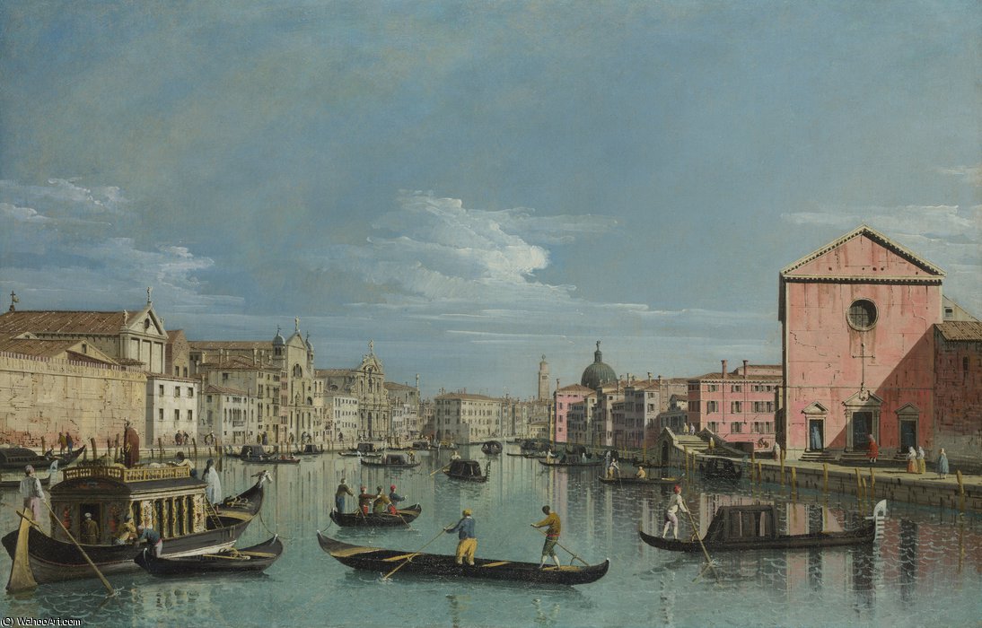 Venice - The Grand Canal Facing Santa Croce — Bernardo Bellotto