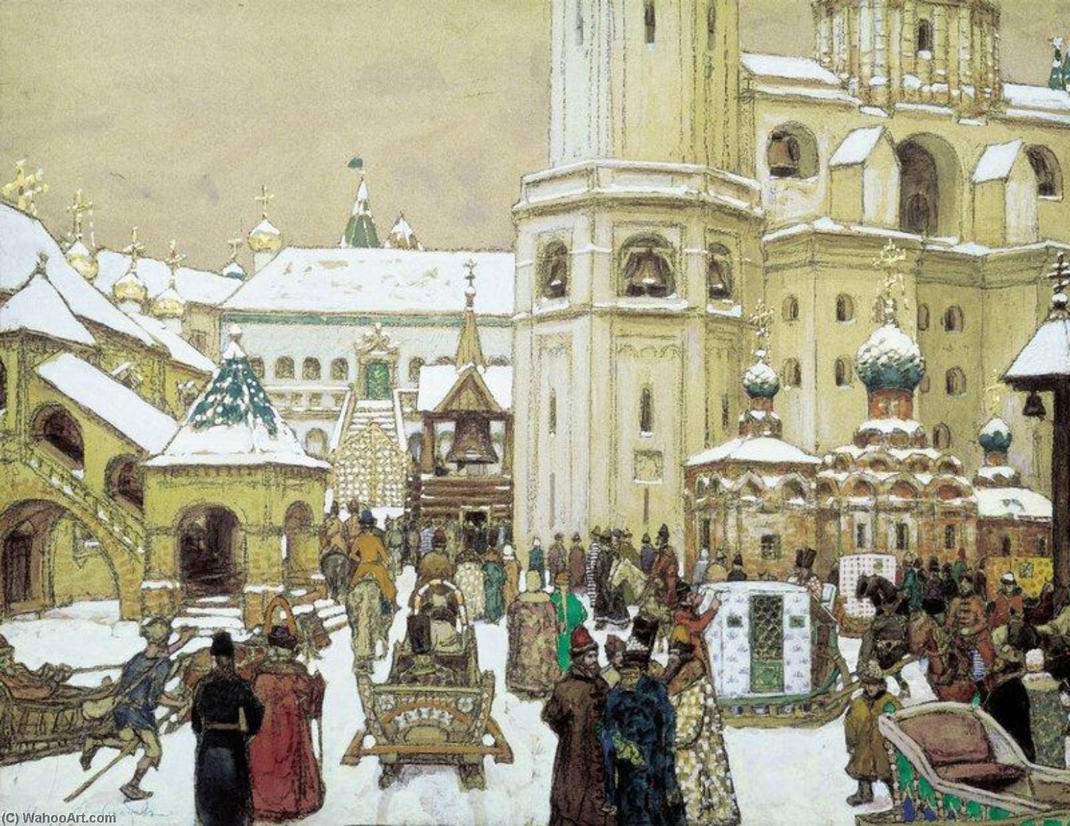 Ivan The Great Square In The Moscow Kremlin — Apollinari Vasnetsov