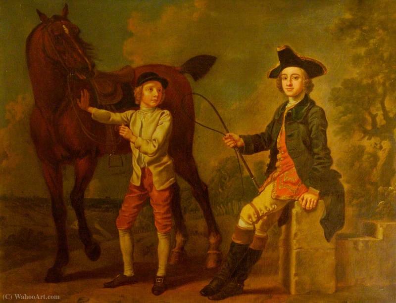 A Gentleman With Horse And Groom — Francis Hayman