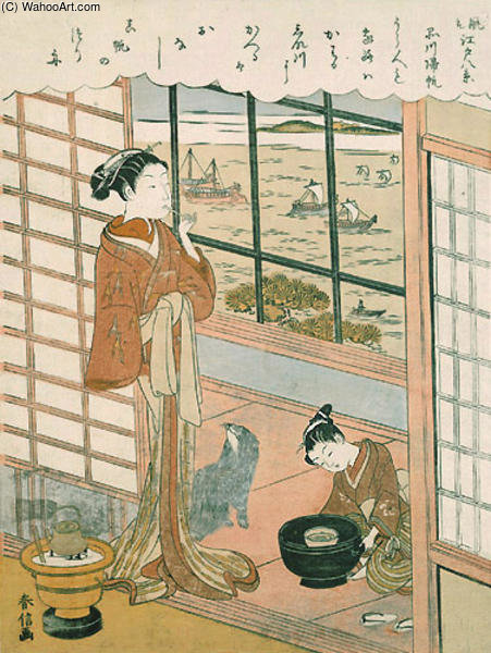 Homing Sailboats At Shinagawa — Suzuki Harunobu