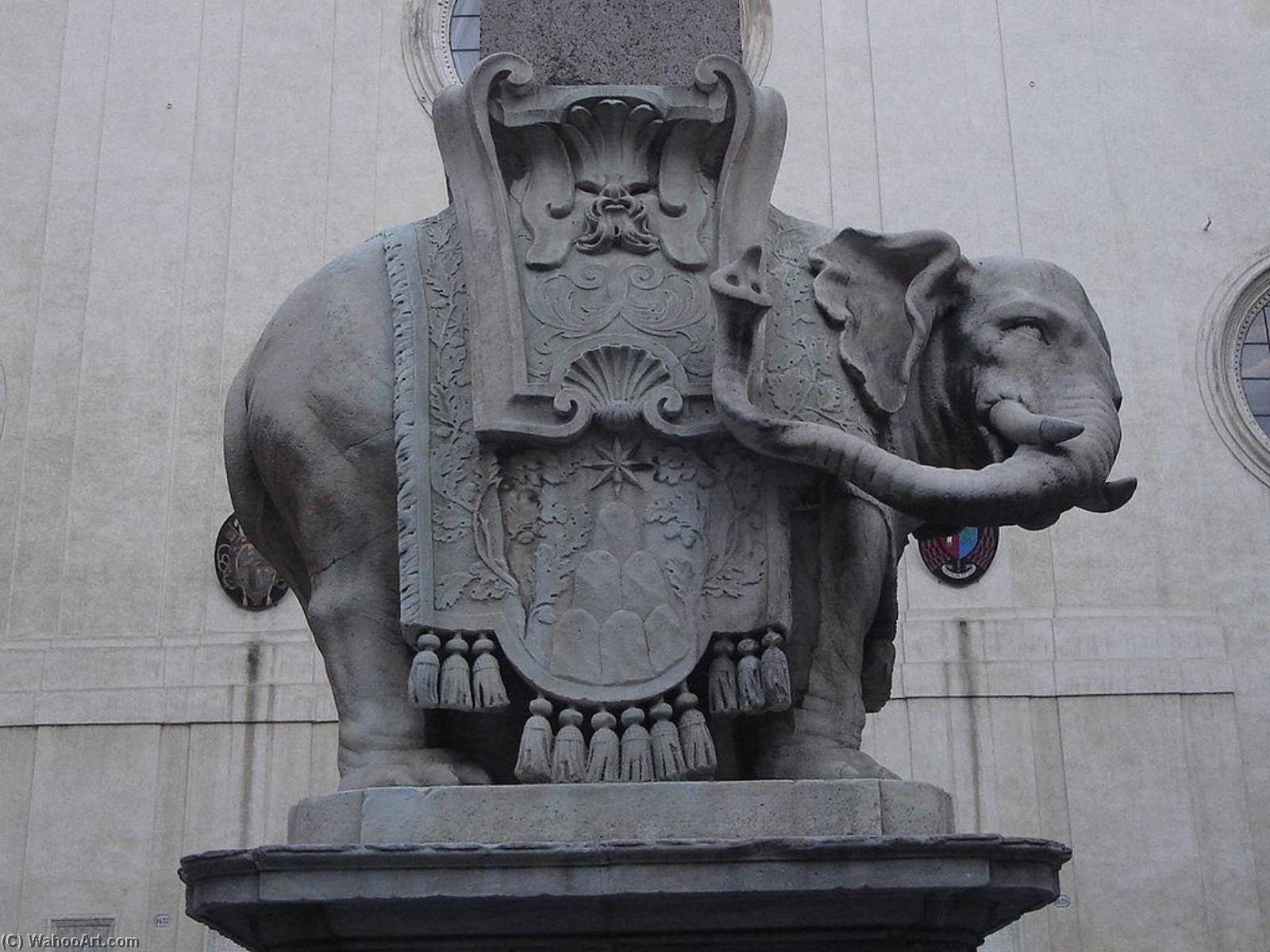 Elephant And Obelisk (detail) — Gian Lorenzo Bernini
