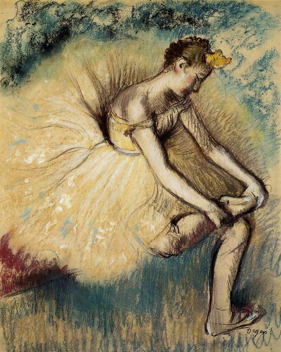 El Bailarín Poniéndose El Calcetín — Hilaire-germain-edgar Degas