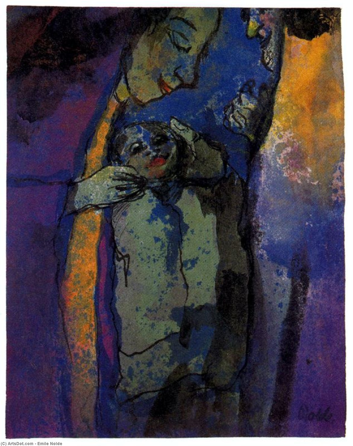 Family (drak Blue And Green) — Emile Nolde