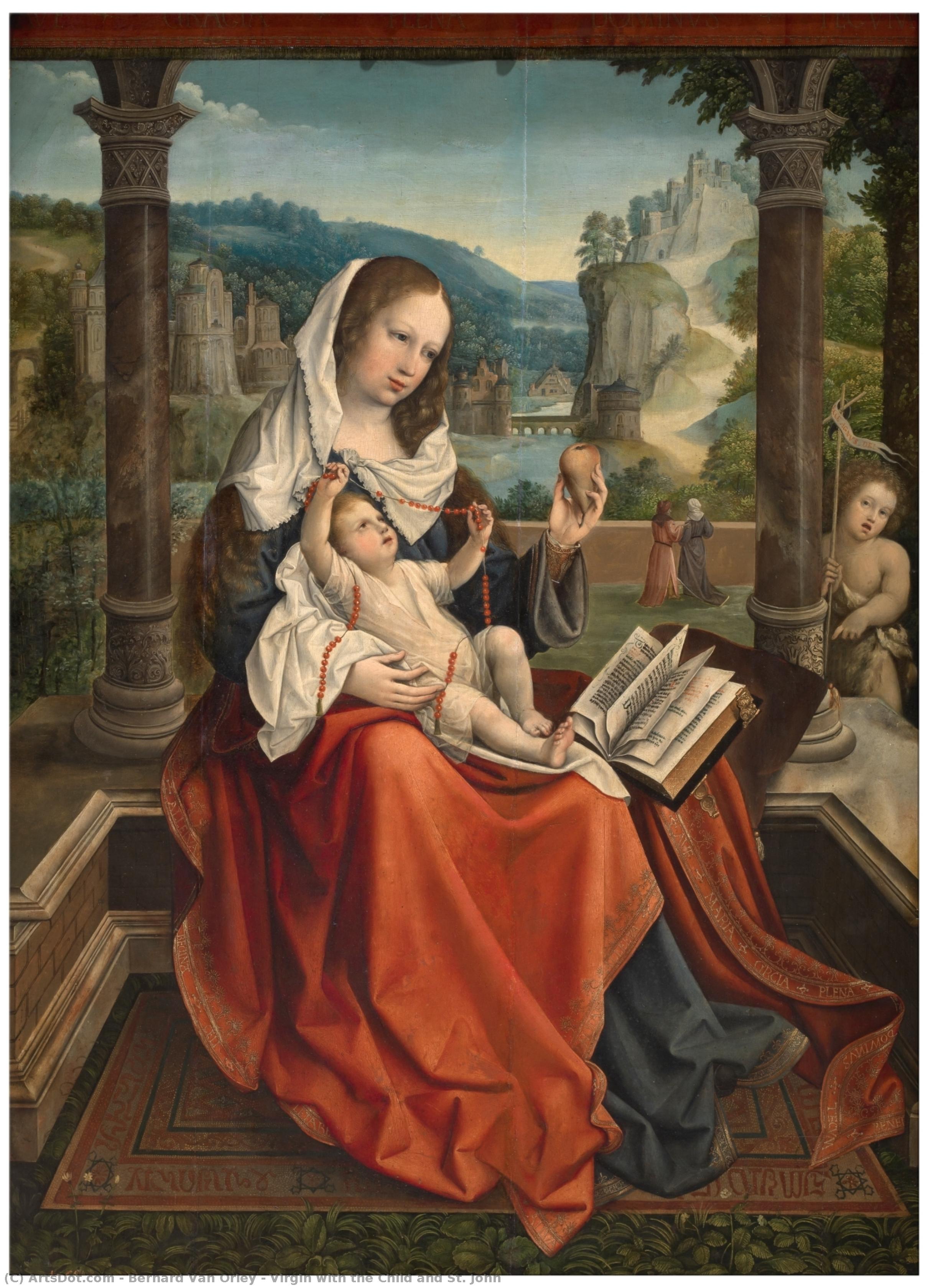 Virgin With The Child And St. John — Bernard Van Orley