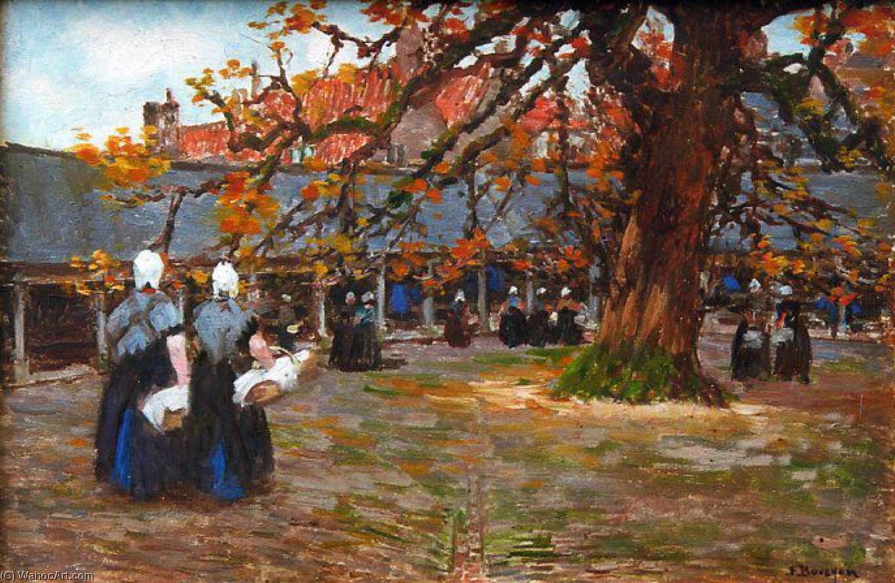 Le Vieil Arbre Du Marché Au Beurre À Middelbourg (titre Inscrit) Le Marché Au Beurre À Middelbourg (titre Ancien Cartel) — Joseph-félix Bouchor