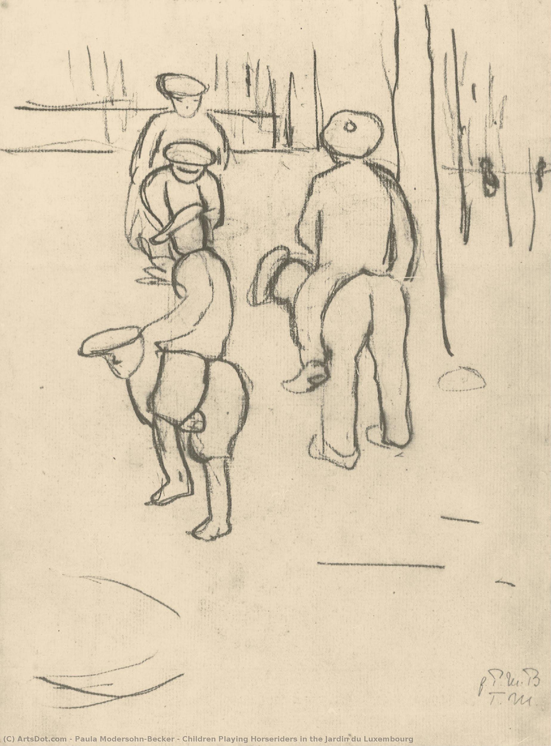 Children Playing Horseriders In The Jardin Du Luxembourg — Paula Modersohn-becker
