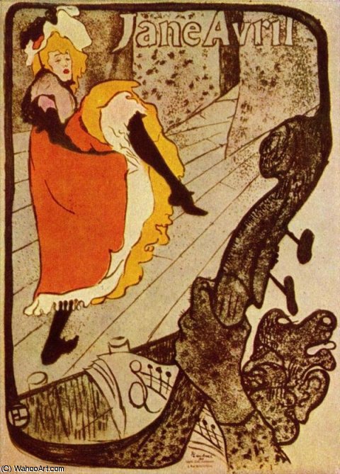 Jane Avril Au Jardin De Paris — Henri De Toulouse-lautrec