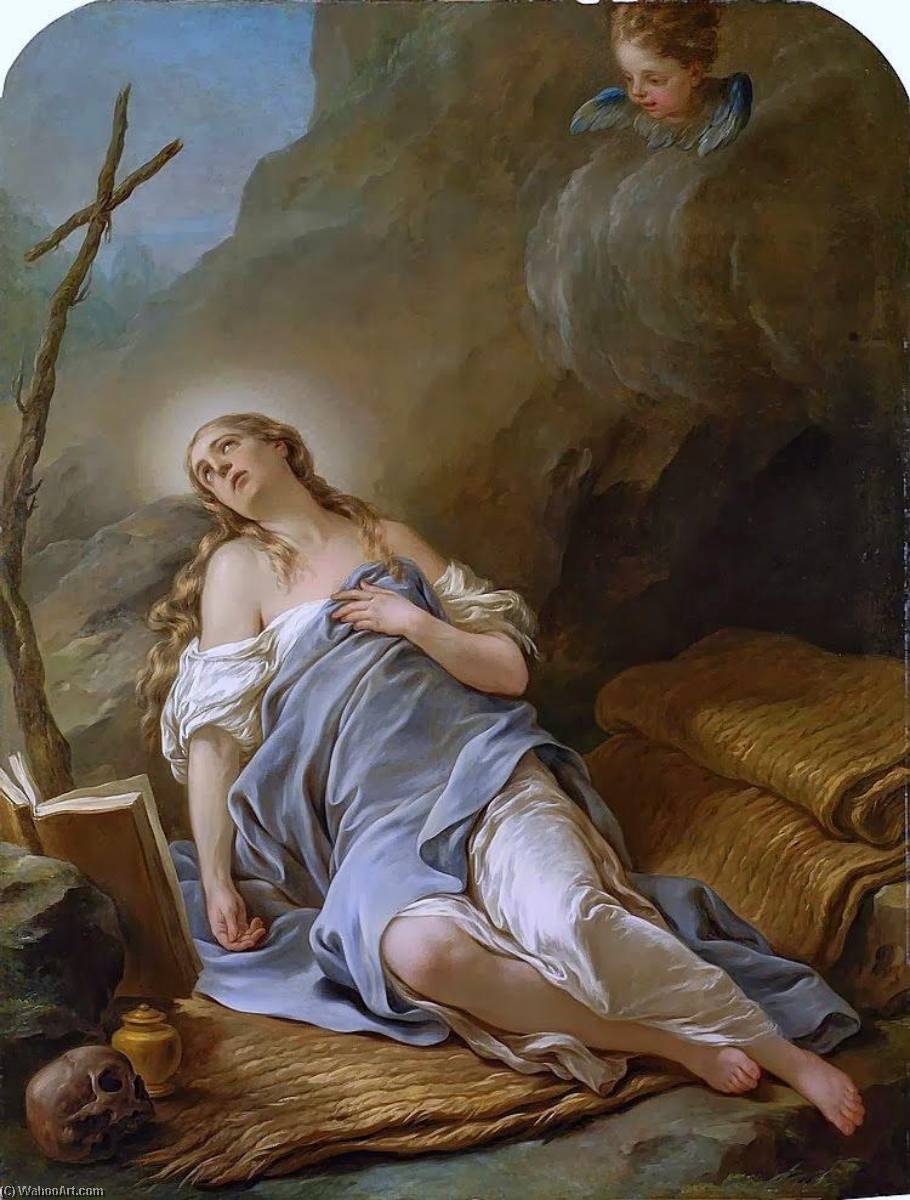 Mary Magdalene In The Desert — Charles-andré Van Loo