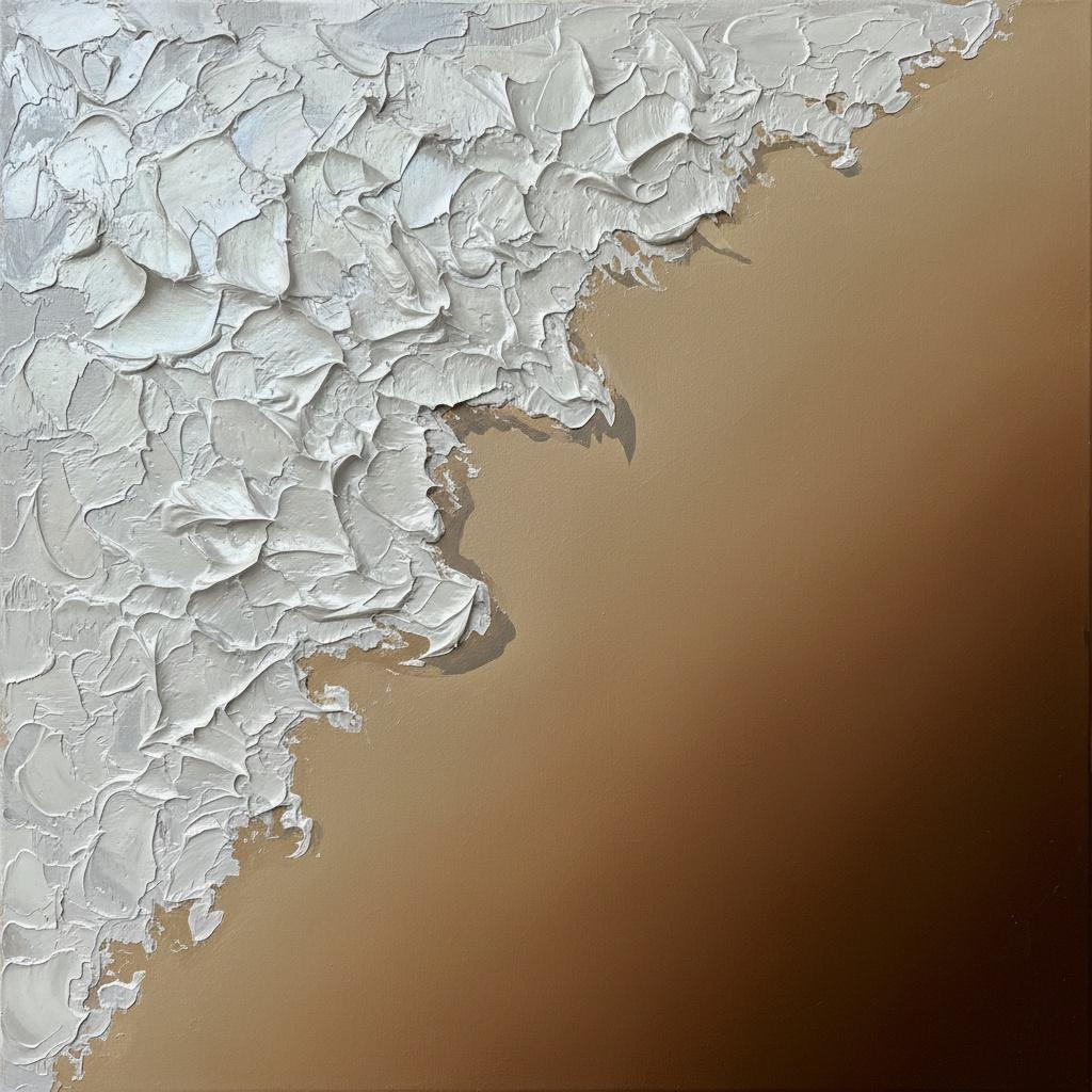 Impasto Blanco Monolítico Sobre Un Vacío Ocre: Un Estudio Singular De Tensión Textural — David Moreau