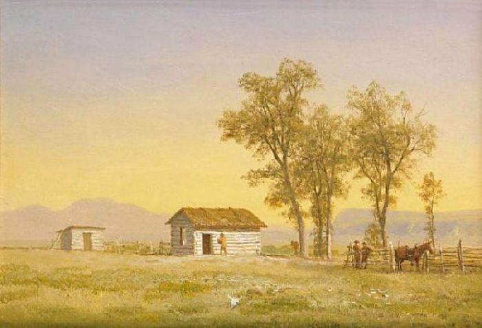 Homestead In The Rocky Mountains — Albert Bierstadt