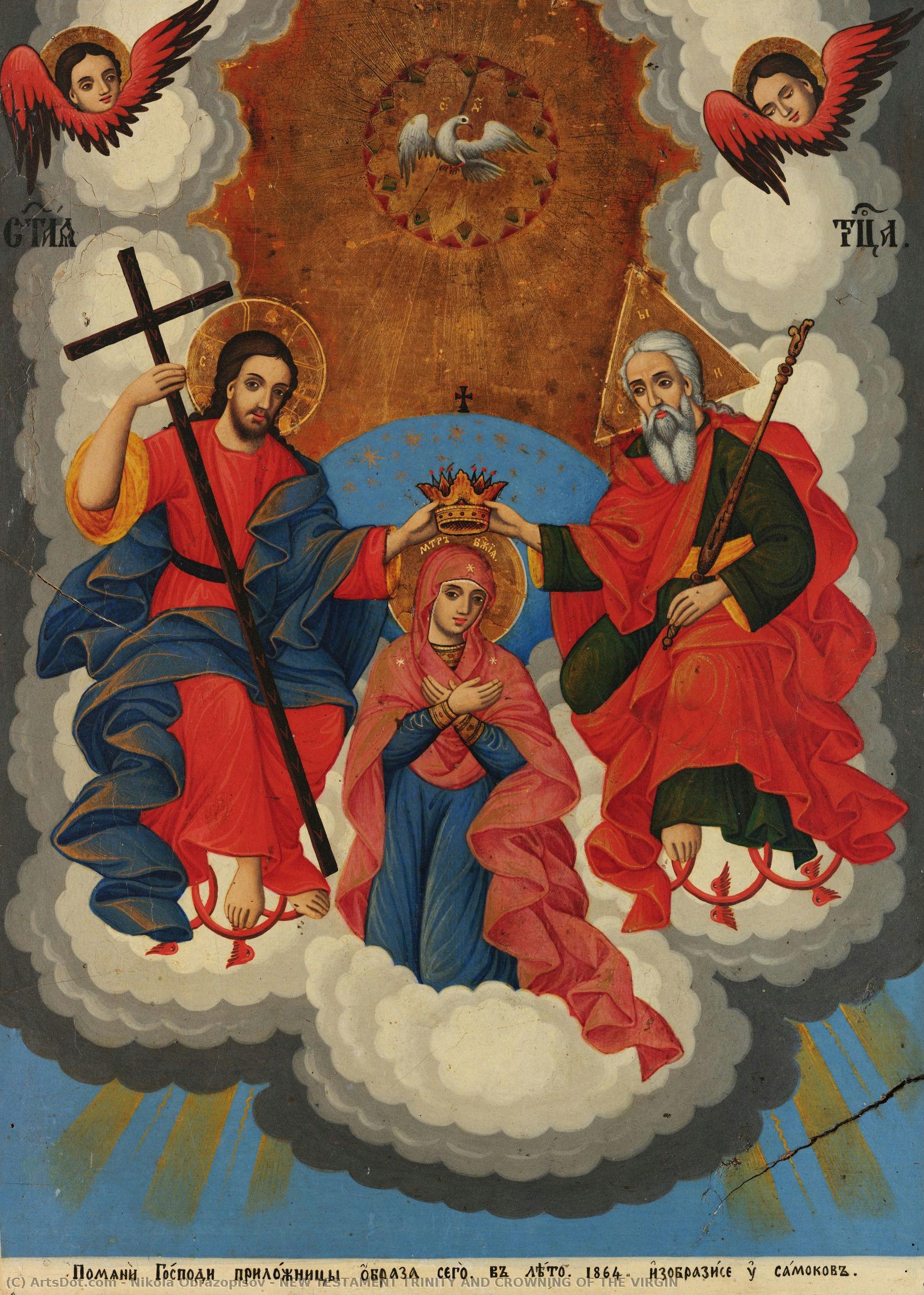 New Testament Trinity And Crowning Of The Virgin — Nikola Obrazopisov