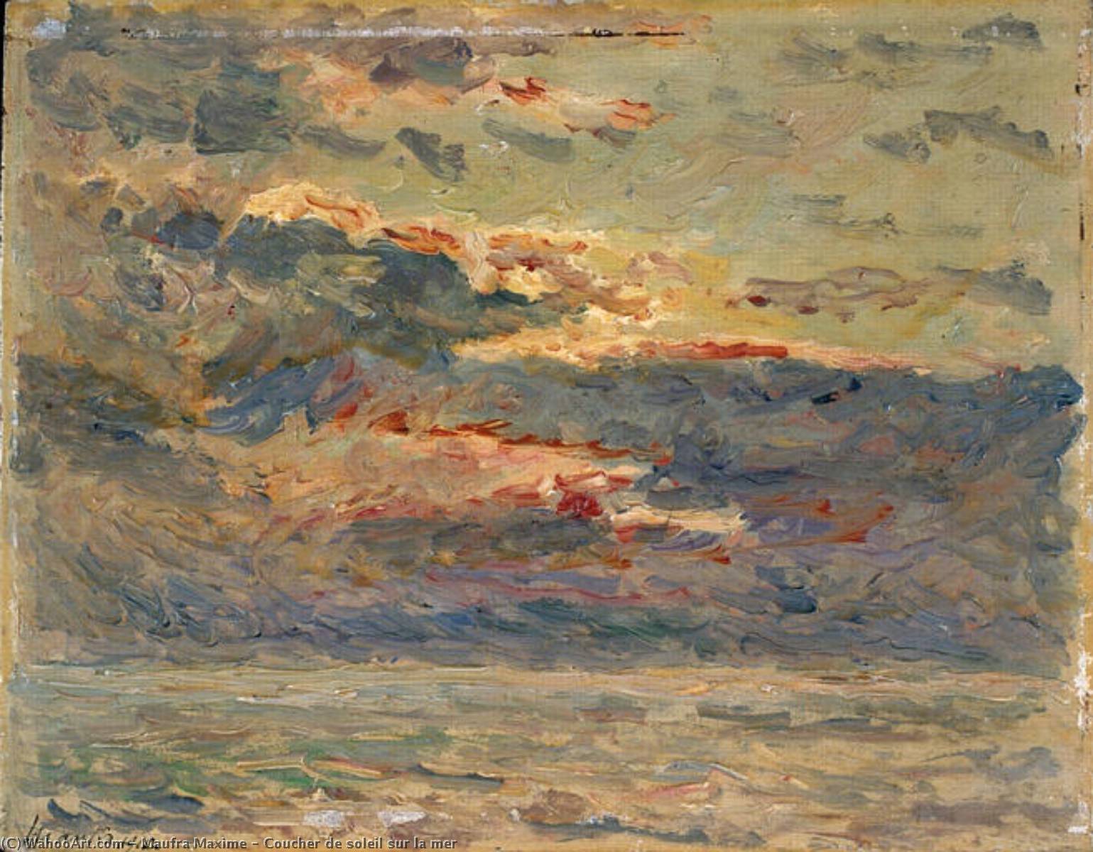 Coucher De Soleil Sur La Mer — Maxime Emile Louis Maufra
