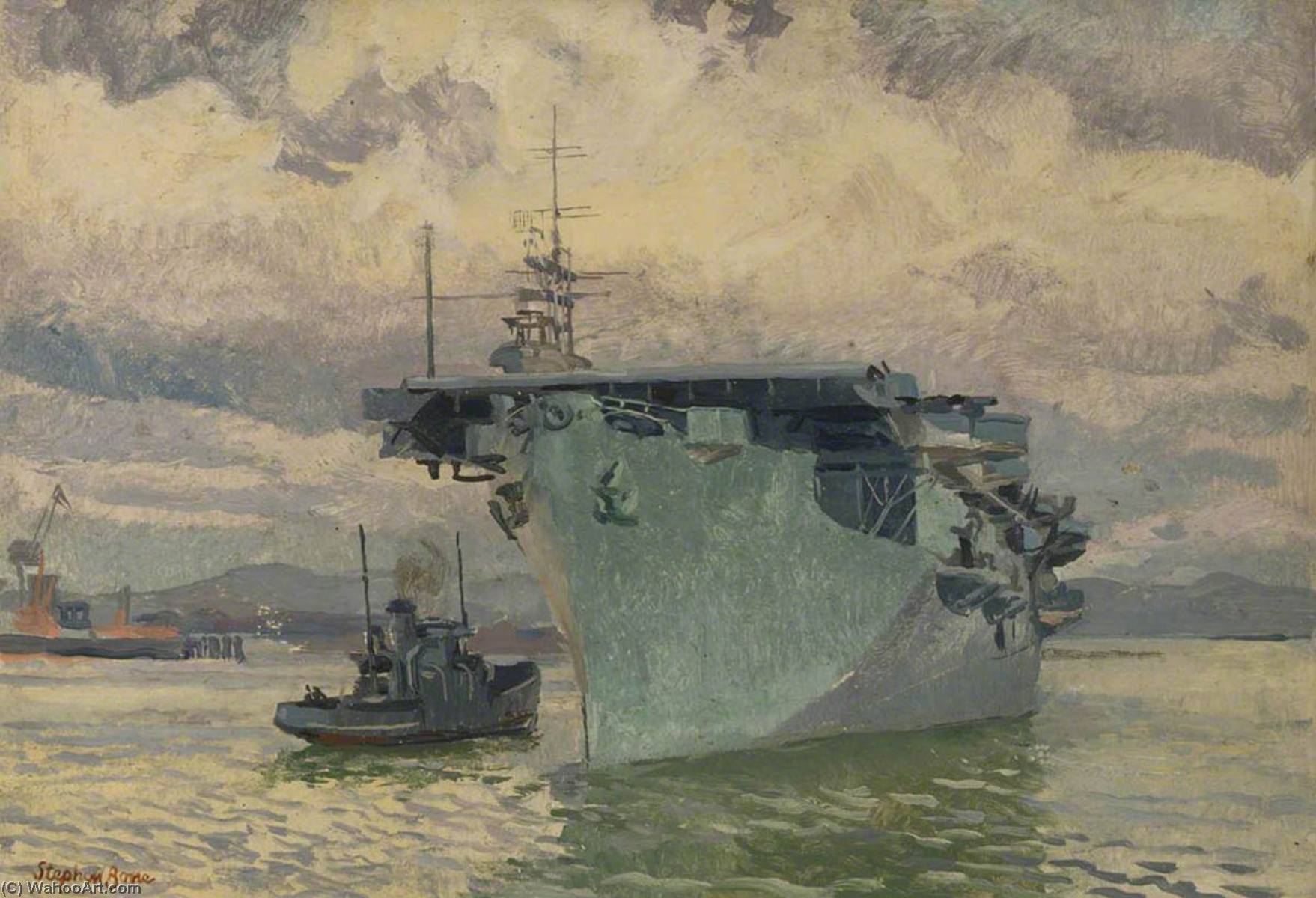 Hms 'pursuer' In Belfast Lough — Stephen Bone