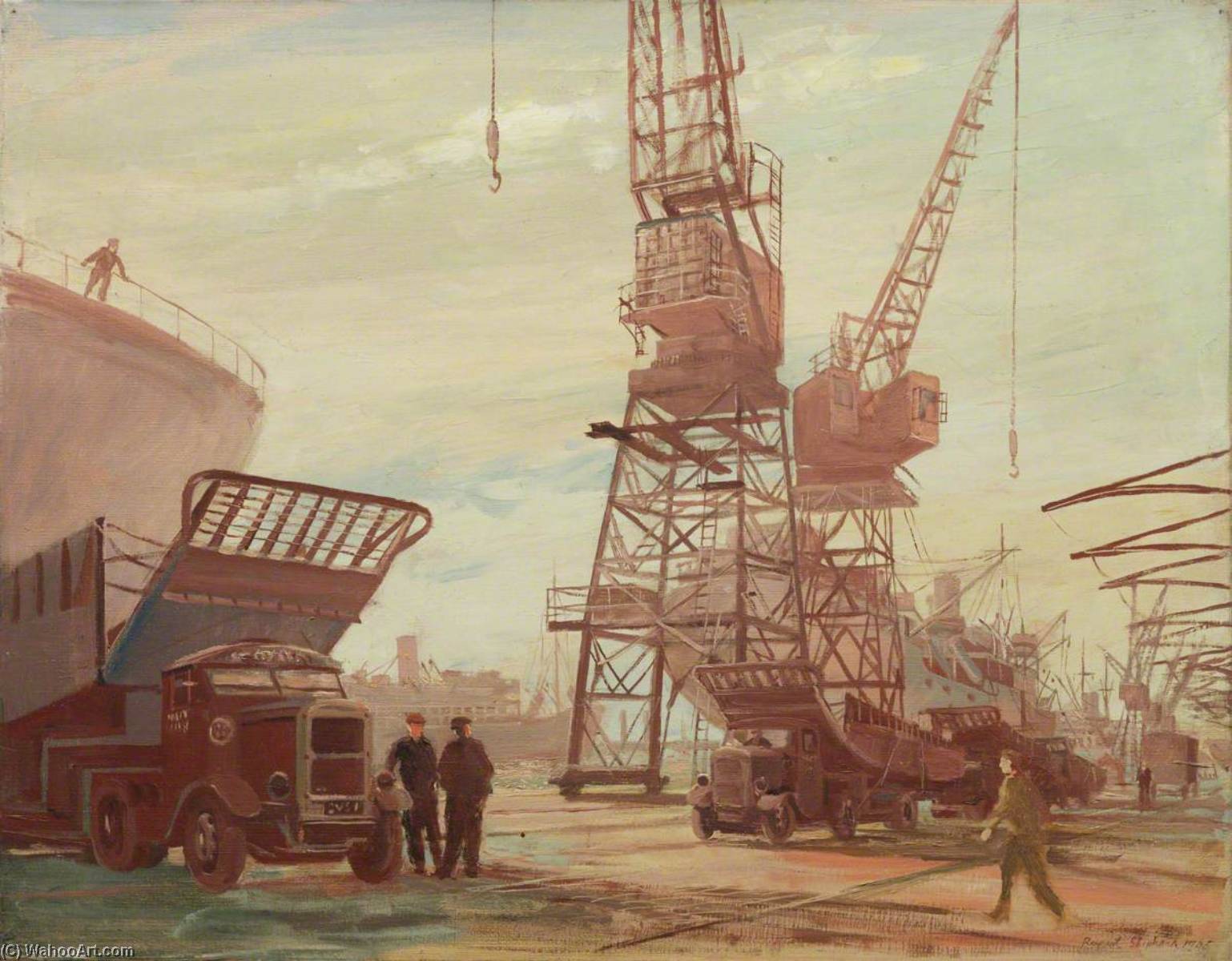 Lorries Transporting Landing Craft Royal Albert Docks, London — Rupert Shephard