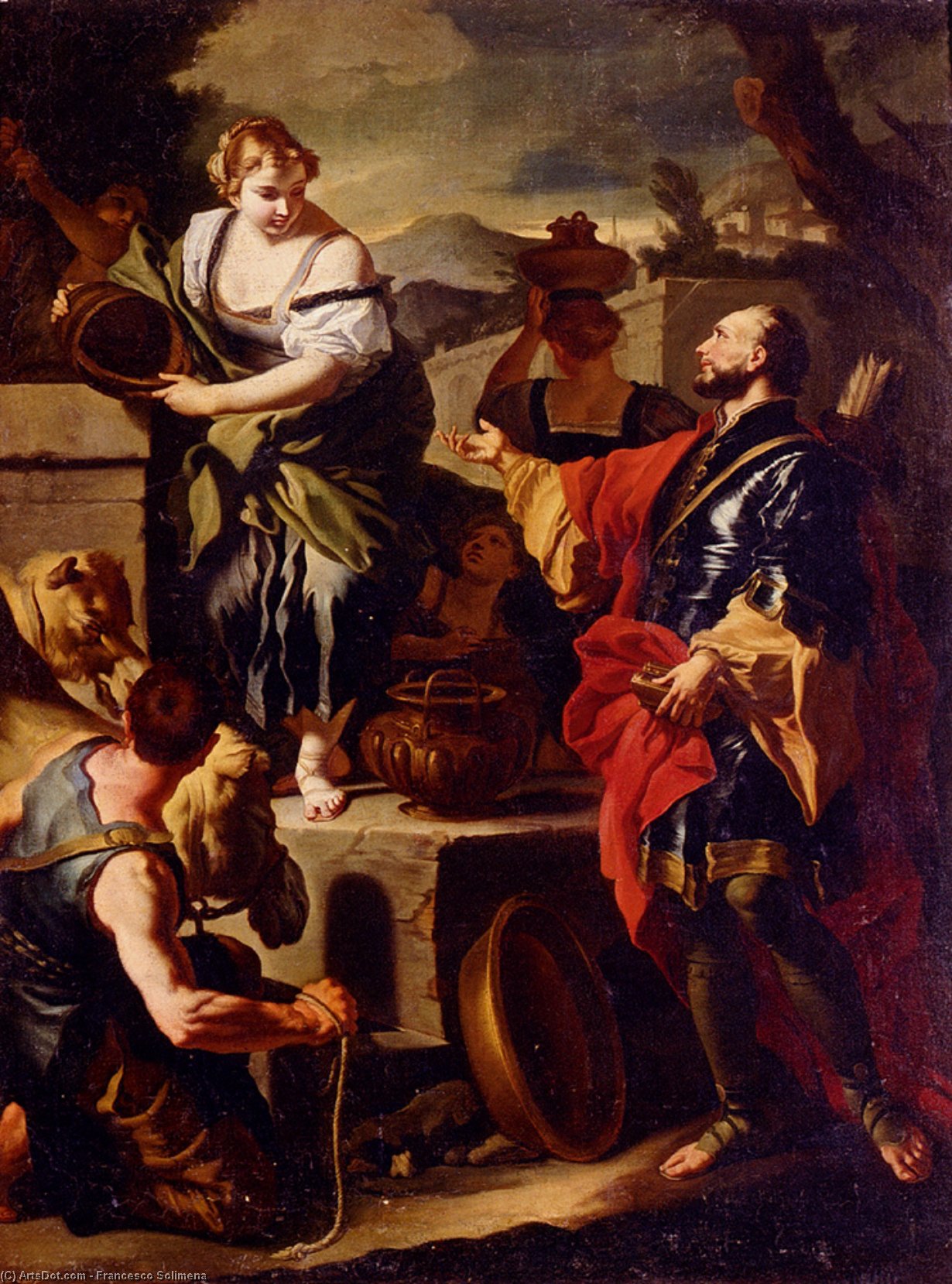 Rebecca And Eliezer At The Well — Francesco Solimena