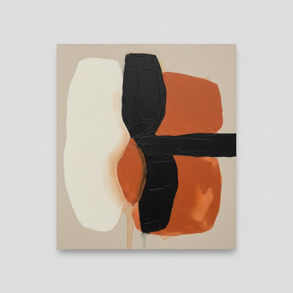 Monolithic Shadows: An Abstract Study Of Charcoal Weight And Earthen Fluidity — Laurent Fabre