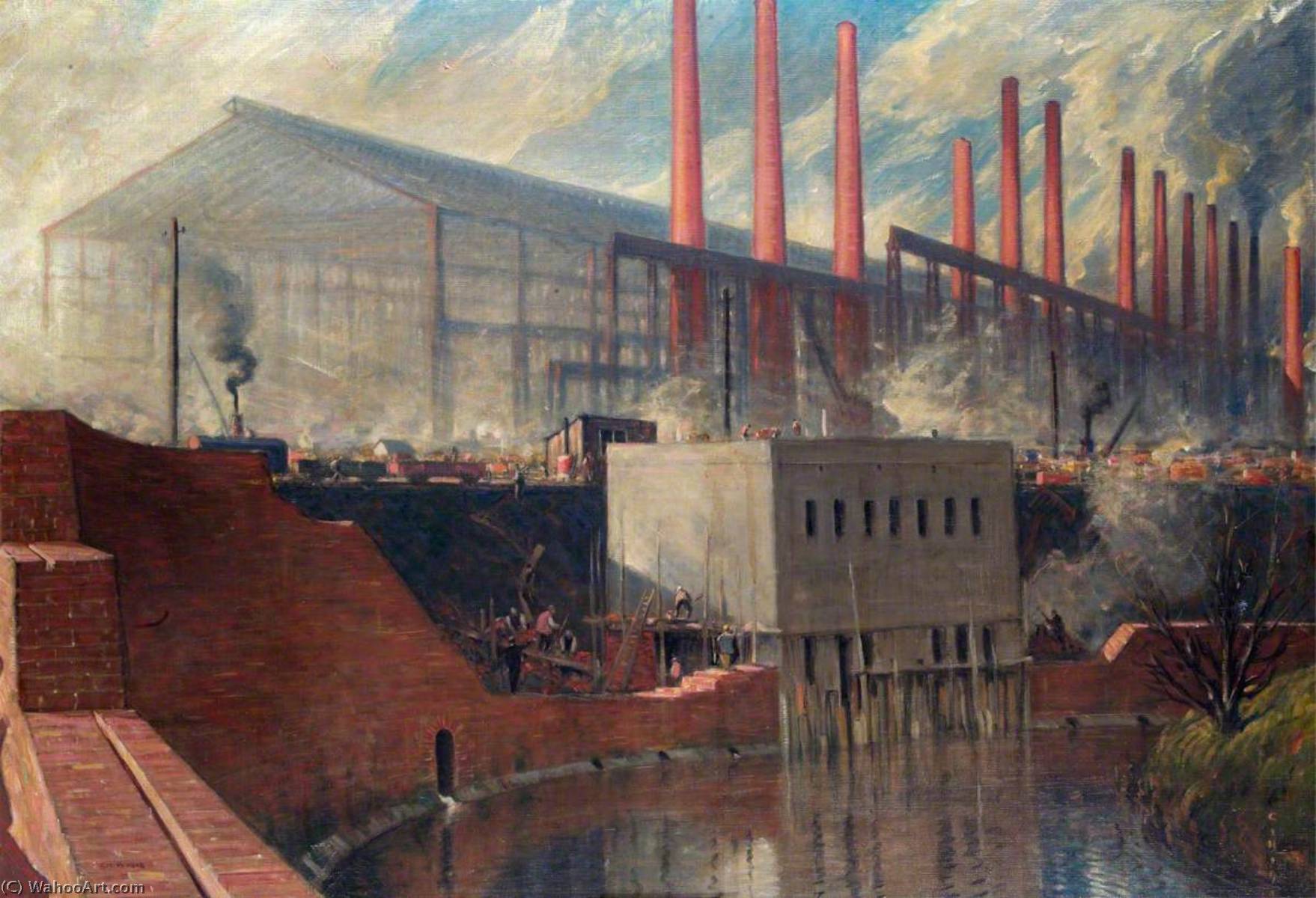 A Two Year Old Steel Works Erected During The War For Messrs. Steel, Peech Tozer, Ltd, Phoenix Works, Rotherham — Charles John Holmes