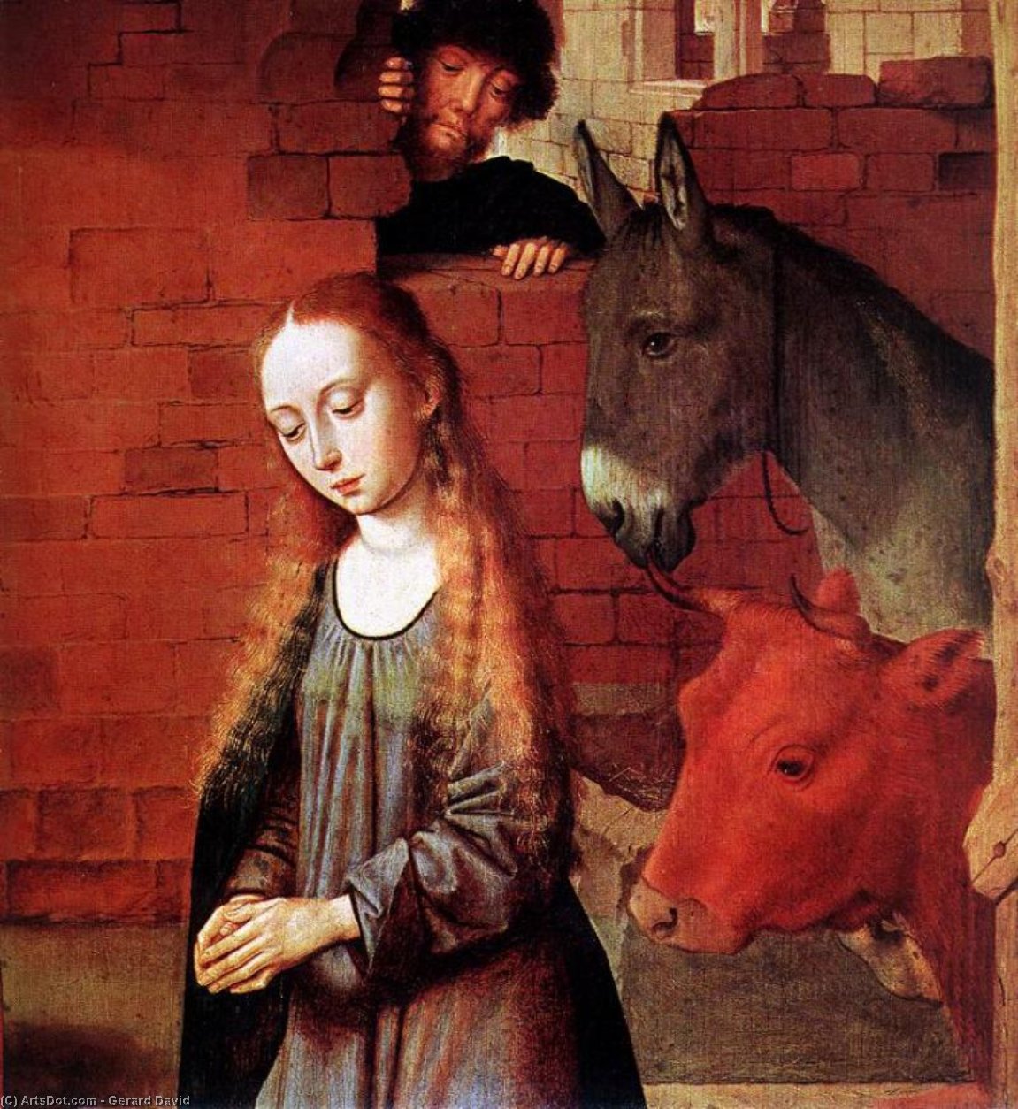 The Nativity (detail) — Жерар Давид