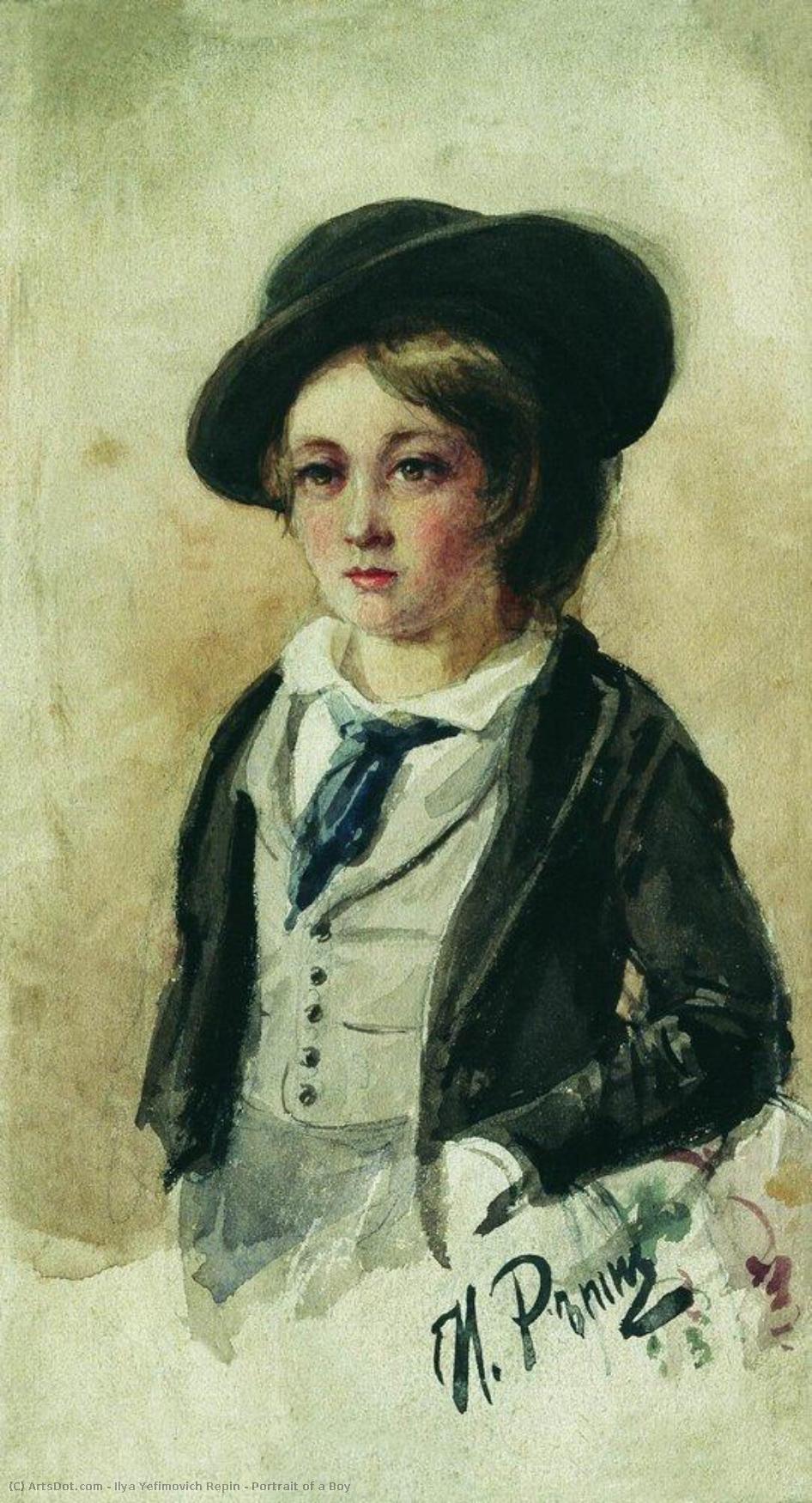 Portrait Of A Boy — Ilya Yefimovich Repin