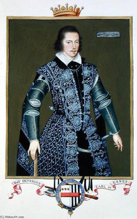 Portrait Of Robert Devereux 2nd Earl Of Essex From 'memoirs Of The Court Of Queen Elizab — Sarah Countess Of Essex
