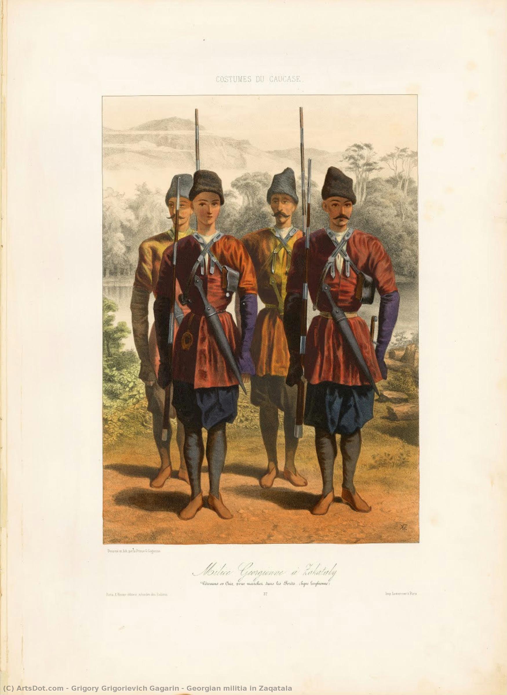 Georgian Militia In Zaqatala — Grigory Grigorievich Gagarin