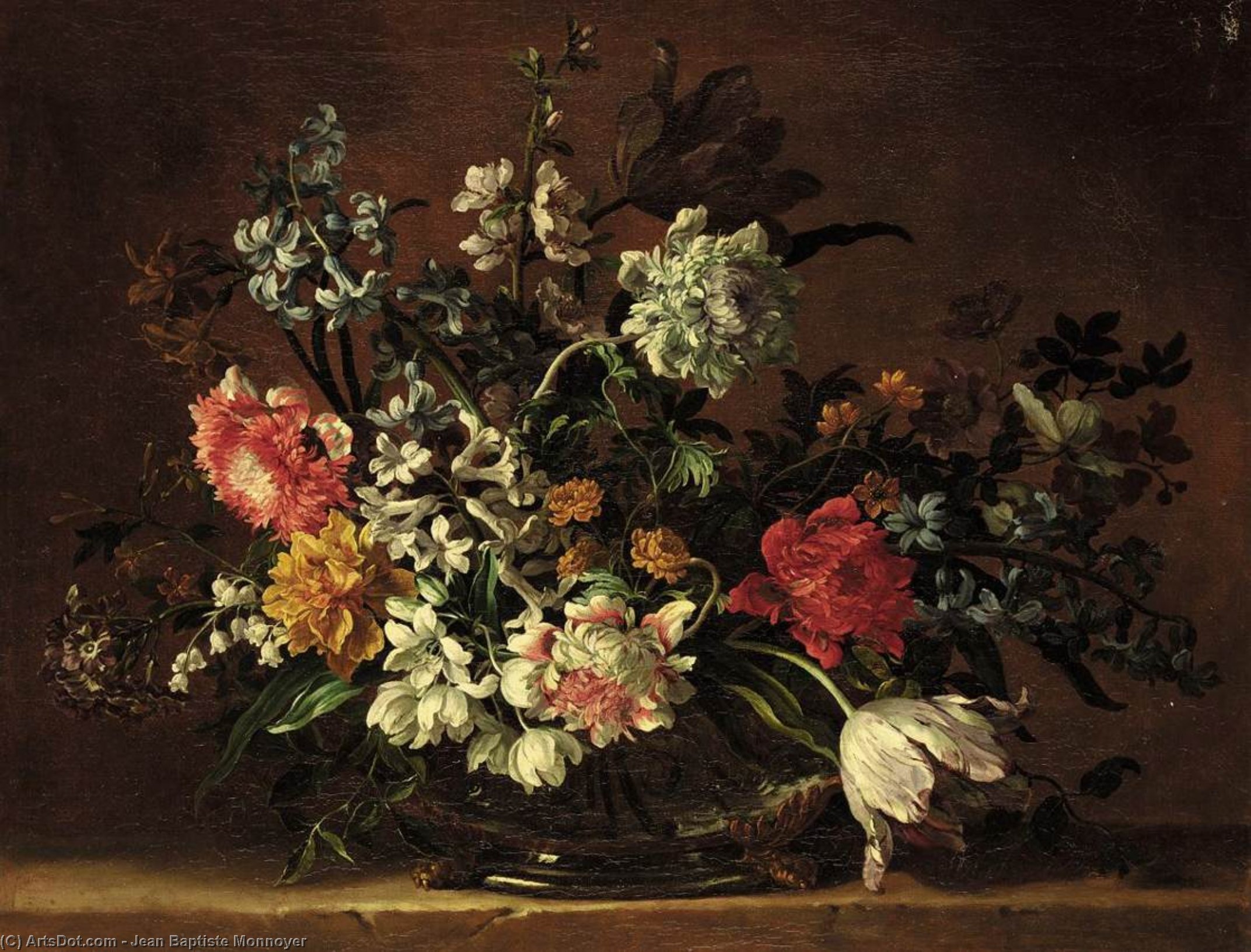Still-life Of Flowers — Žan-baptist Mononje