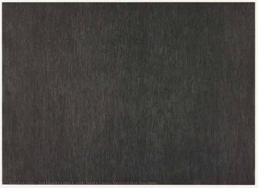 Black With White Lines, Vertical Not Touching — Solomon Lewitt