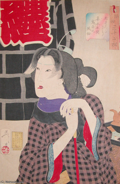 A Fireman's Wife — Tsukioka Yoshitoshi