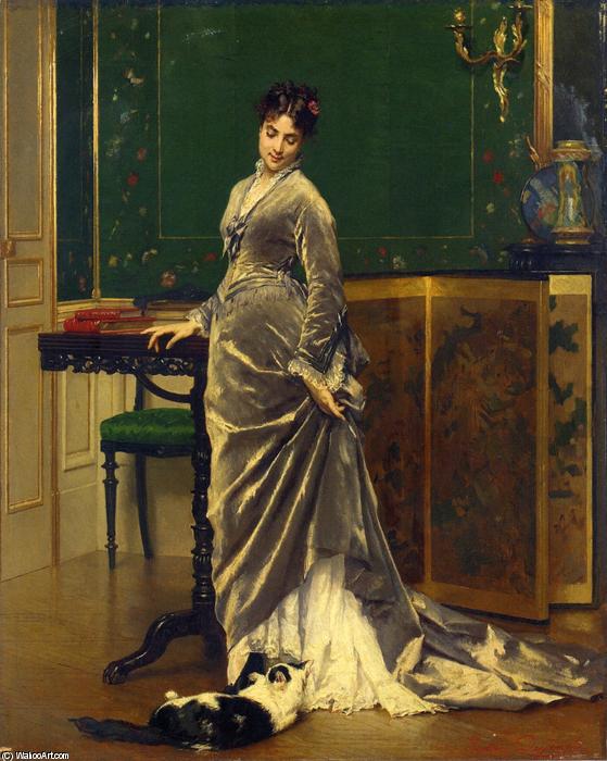 A Playful Moment — Gustave Léonard De Jonghe