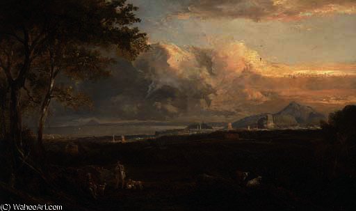 Hunters And Their Dogs Before An Extensive View Of Edinburgh — Horatio Mcculloch