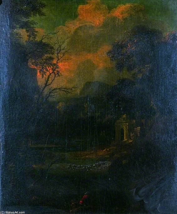 Wooded Landscape With Ruins — Cornelis Huysmans