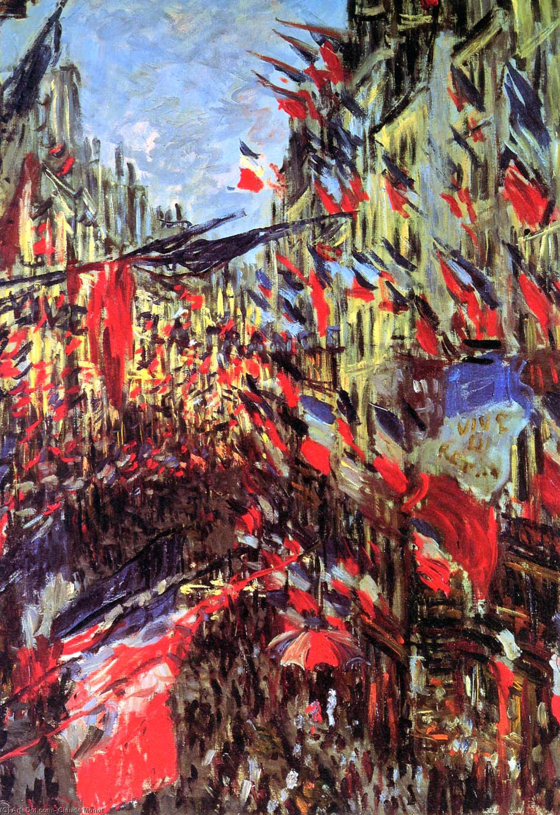 Rue Saint-denis Feast Sun — Claude Monet