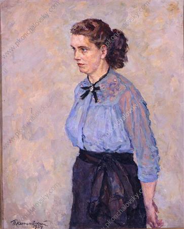 Portrait Of Albina Feliksovna Zhukova — Pyotr Konchalovsky
