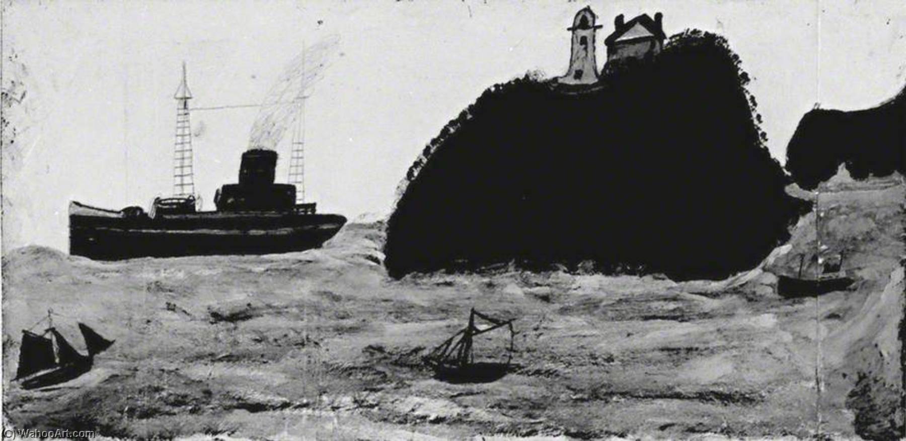 Large And Small Steamboats — アルフレッド・ウォリス
