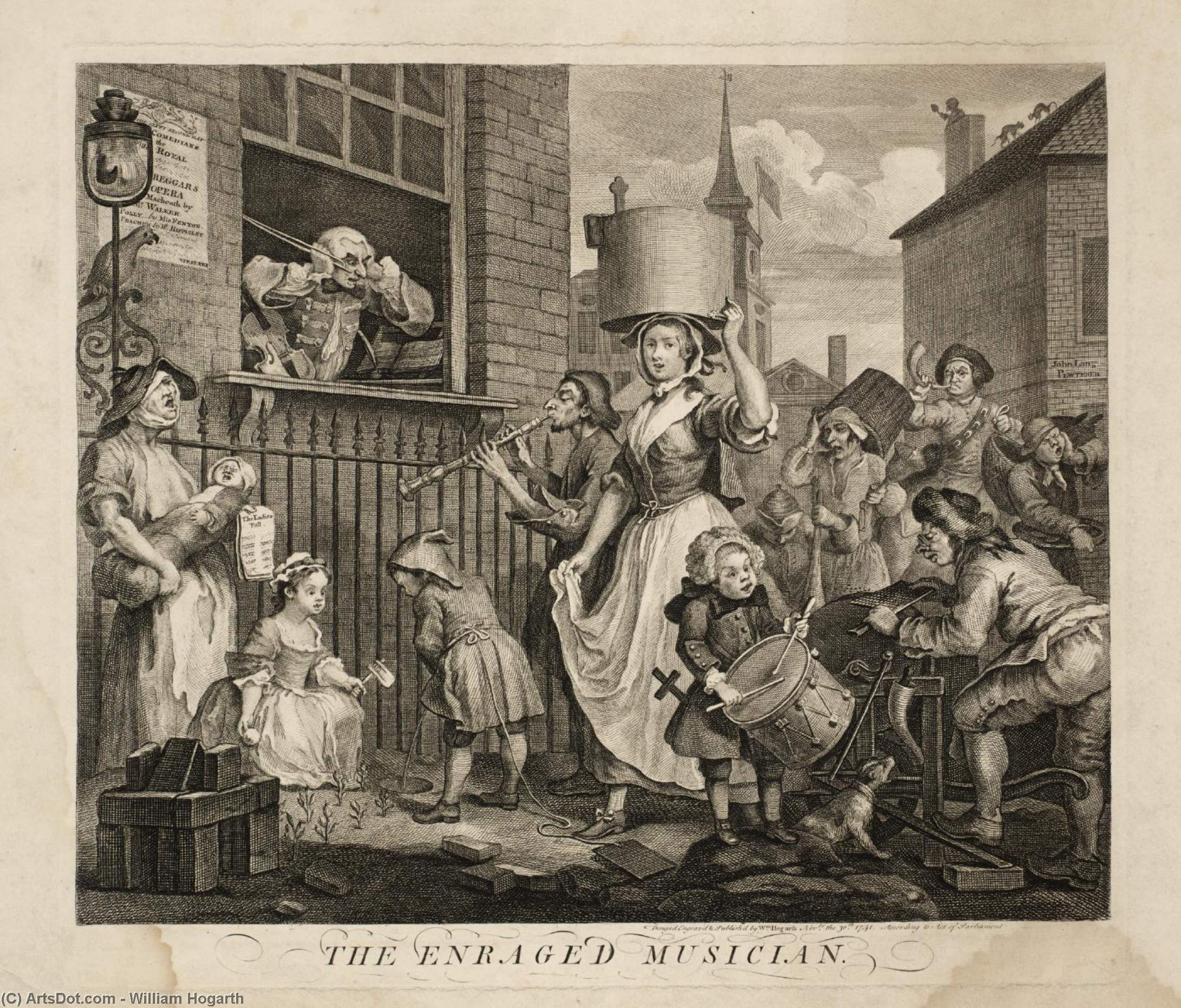 Plate Seven, From A Rake's Progress — Хогарт